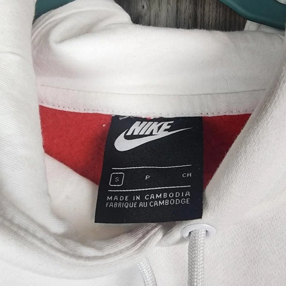 Nike‎ Embroidered Swoosh Color Block Zip Up Hooded Sweatshirt Sz Small